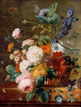 gloria de la mañana flores mariposas Jan van Huysum Pinturas al óleo